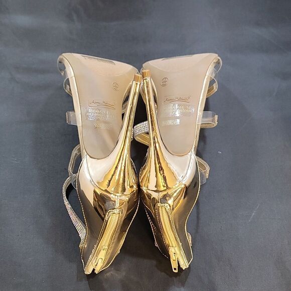 BRAND NEW ANNE KLEIN MULTI STRAP RHINESTONE HIGH HEEL STILETTO SANDAL - Picture 12 of 15